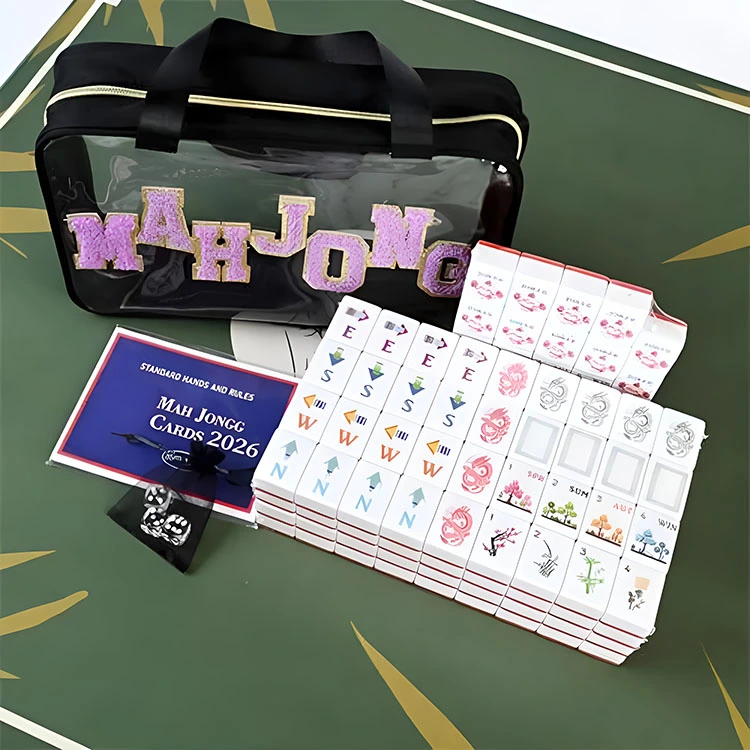 Sort klart Mahjong sæt