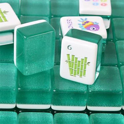 Emerald Green Crystal Clear Acrylic Mahjong Tiles