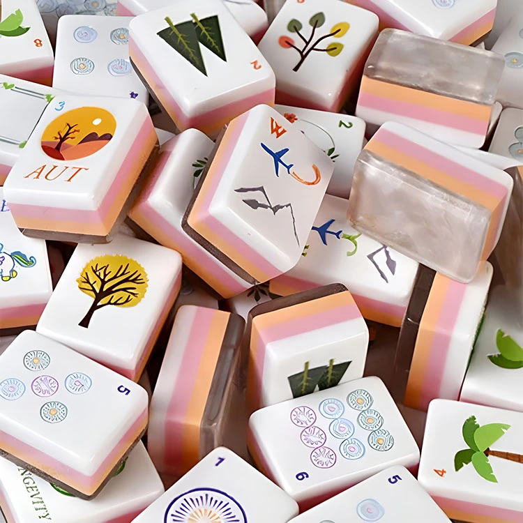 Lotus Pink akryl Mahjong fliser