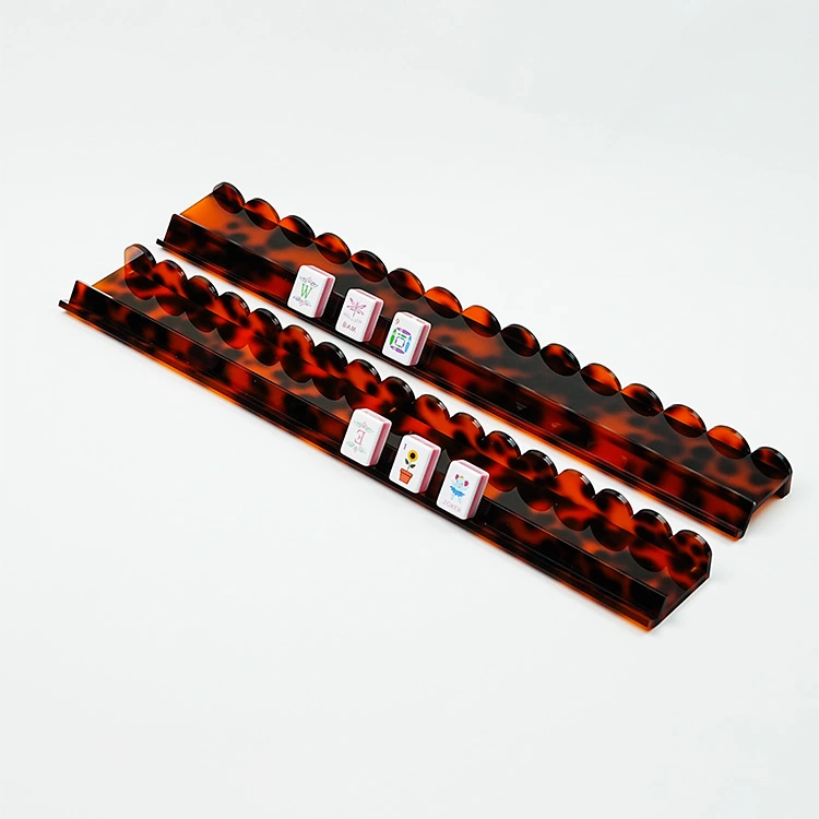Skildpaddeskal Leopard Blomster Akryl Magnetiske Mahjong stativer